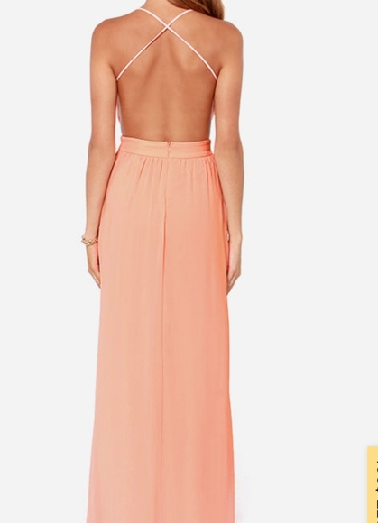 Lulu's Rooftop Garden Chiffon Maxi Backless Dress - Picture 5 of 14